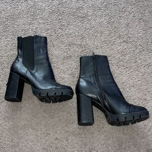 Baxboo Black Leather Boots